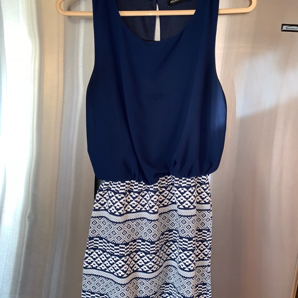 Blue/Aztec Mini Dress